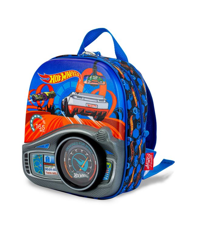Mochila Infantil Hotwheels Painel Azul Ma...